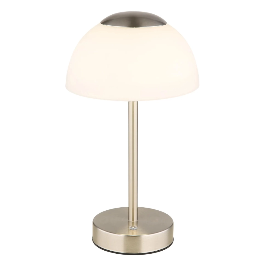 GLOBO  LED DIMBARE OPLAADBARE TAFELLAMP LED/2,5W/5V 1800MAH 2700K/4000K/6500K MAT CHROOM