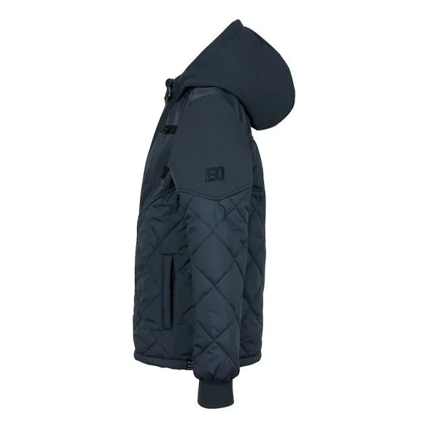INDIAN BLUE JEANS ZOMER ’24  QUILTED SOFT SHELL HOODED JACKET – DEEP ANTRA (IBBS241504)