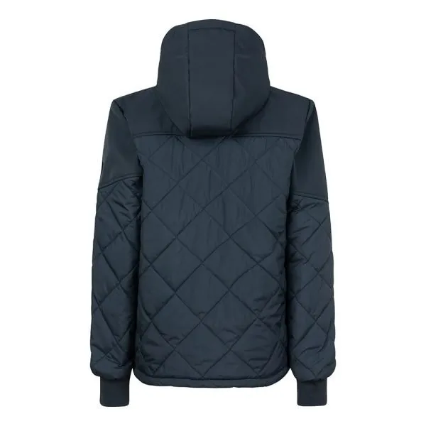 INDIAN BLUE JEANS ZOMER ’24  QUILTED SOFT SHELL HOODED JACKET – DEEP ANTRA (IBBS241504)