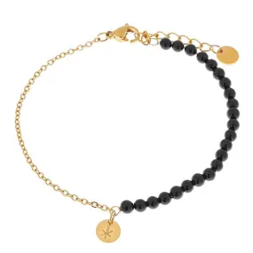 Label Kiki Armband half half black gold